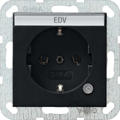 0452005 Gira Розетка с з/к и контрольной лампой и полем для надписи