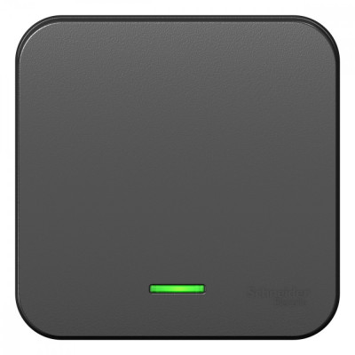 BLANCA О/У 1-клавишный ВЫКЛЮЧАТЕЛЬ (cх.1) с подсв.ИЗОЛ.ПЛ,10А,250B,АНТРАЦИТ