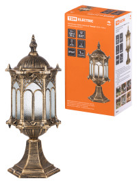 Светильник садово-парковый "Ампир" 60 Вт, стойка шагрень/бронза Е27, TDM Electric, SQ0330-0088