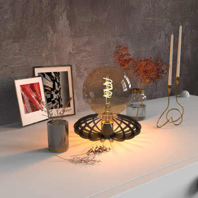 Лампа Gauss Filament G125 6W 360lm 2400К Е27 golden flexible LED 1/20, 158802008