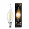 Лампа Gauss Filament Свеча на ветру 11W 810lm 2700К Е14 LED 1/10/50, 104801111
