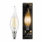 Лампа Gauss Filament Свеча на ветру 11W 810lm 2700К Е14 LED 1/10/50, 104801111