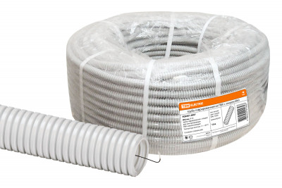 Труба гофр.ПВХ d 63 с зондом (15 м) легкая TDM Electric, SQ0401-0007