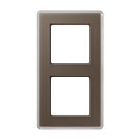 Рамка на 2 поста, стекло цвет мокко, Jung Рамка на 2 поста, стекло цвет мокко, Jung