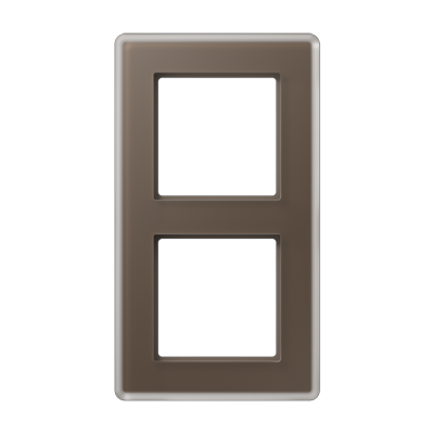 Рамка на 2 поста, стекло цвет мокко, Jung