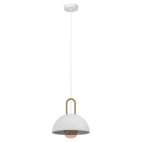 99695 Подвесной потолочный светильник (люстра) CALMANERA, 1x40W, E27, H1100, ?325, сталь, белый/лату