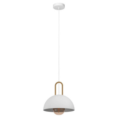 99695 Подвесной потолочный светильник (люстра) CALMANERA, 1x40W, E27, H1100, ?325, сталь, белый/лату