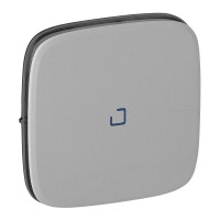 Legrand Valena ALLURE.Лицевая панель для выключателя одноклавишного с подсветкой/индикацией.Алюминий, 755087