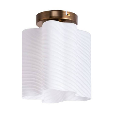 Arte Lamp SERENATA, Люстра, цвет арматуры - АНТИЧНАЯ БРОНЗА, цвет плафона/декора - БЕЛЫЙ, 1х40W E27, A3459PL-1AB