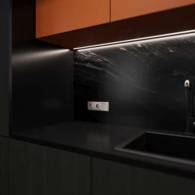 Клавиши для выключателя/переключателя двухклавишного, S70 Metal (платина), VLSM000310