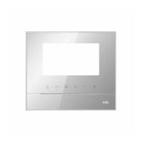 52313FC-S - Рамка для абонентского устройства 4,3, серебристый глянцевый, с символом индукционной петли - 2TMA070130S0012