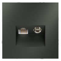 Розетка телевизионная встраиваемая VOLTUM S70 TV+RJ45 кат. 6, (титан), VLS060706 Розетка телевизионная встраиваемая VOLTUM S70 TV+RJ45 кат. 6, (титан), VLS060706