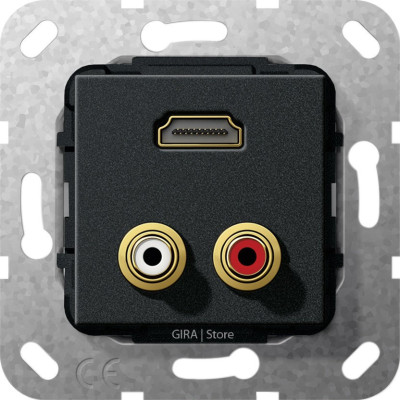 567410 Gira Разъем HDMI, тюльпан аудио