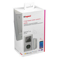 752396 - Valena Life with NETATMO. Стартовый пакет.  Шлюз WiFi + умная розетка 2К+З 16А 230В + главный беспроводной выключатель "Я дома/Я вне дома". Цвет Алюминий