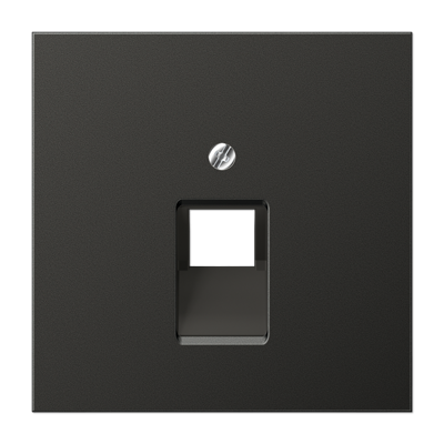 Крышка для одинарных телефонных и компьютерных розеток (UAE), фиксация винтом; металл; антрацит; Aluminium, AL2969-1UAAN