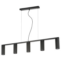 Lightstar 718057 (MD2166-5B) Люстра ROMA 5х28W GU10 (led) MATT BLACK (в комплекте)