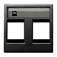 N2218.2 AN - Накладка для 2-х суппортов/разъёмов типа 2017... и/или 2018..., 2-модульная, серия Zenit, цвет антрацит - 2CLA221820N1801