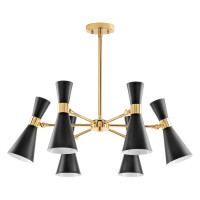Lightstar 816067 (MD8506/6A) Люстра DUMO 6х40W E14 ЧЕРНЫЙ МАТОВЫЙ/ЗОЛОТО (в комплекте)