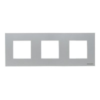 N2273 PL - Рамка 3-постовая, серия Zenit, цвет серебристый - 2CLA227300N1301 N2273 PL - Рамка 3-постовая, серия Zenit, цвет серебристый - 2CLA227300N1301