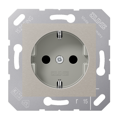 Штепсельная розетка SCHUKO 16А / 250В, пружинные зажимы; термопласт; платиново-серый; CD500, CD5120BFPG