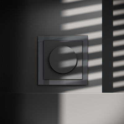 Светорегулятор встраиваемый VOLTUM S70 поворотно-нажимной 600 Вт, (графит), VLS070307