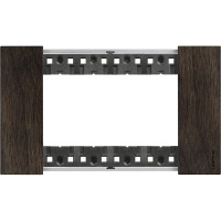 KA4804LG Bticino LIVING NOW. Декоративная рамка 4 модуля.Цвет "Орех", KA4804LG