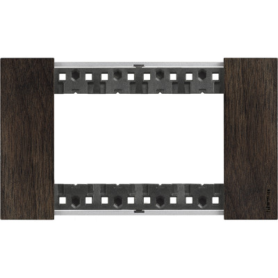 KA4804LG Bticino LIVING NOW. Декоративная рамка 4 модуля.Цвет "Орех", KA4804LG