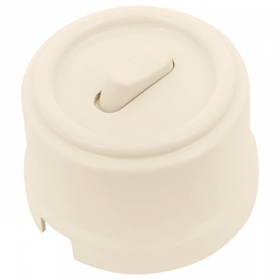 Bironi Кнопка (одноклавишная), пластик, цвет Песочное золото, B1-220-24-PB