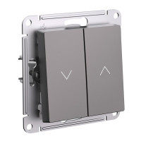 ATN000619 - ATLASDESIGN 2-клавишный ВЫКЛЮЧАТЕЛЬ ДЛЯ ЖАЛЮЗИ, сх.4, 10А, механизм, МОККО, Systeme Electric