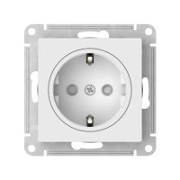 ATN200145S - ATLASDESIGN ART РОЗЕТКА с заземлением со шторками, 16А, механизм, быстрозажим. клем., БЕЛЫЙ, Systeme Electric