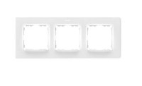 Simon Рамка на 3 поста белого матового цвета S82 Concept, 8200637-090