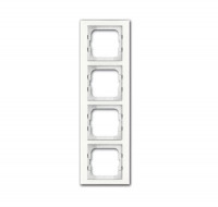 ABB BJE Axcent Белое стекло Рамка 4-ая