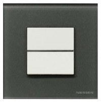 ABB Выключатель 1-клавишный, вставка - белый, рамка - стекло графит, серия Zenit ABB Выключатель 1-клавишный, вставка - белый, рамка - стекло графит, серия Zenit