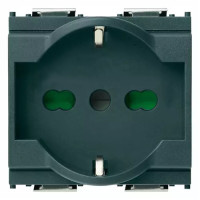 Vimar Розетка 2P+T 16A универсальная, серая, 16211