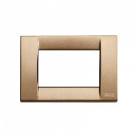 Vimar Накладка для 3 модулей металл античная латунь, 16733.37