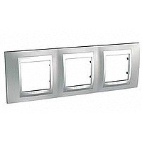 UnicaTop Рамка 3-ная , хром матов./алюм.