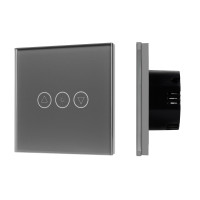 050063 - Светорегулятор сенсорный с Zigbee управлением SWT-OMALI-SD3-ZB-GR (250V, 500W) (Arlight, Стекло)