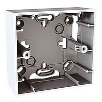 КОРОБКА для открытой установки, 1-постовая, БЕЛЫЙ