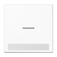 Клавиша для выключателя с окошком для подсветки и полем для надписи; белая, LS990NAKO5WW Клавиша для выключателя с окошком для подсветки и полем для надписи; белая, LS990NAKO5WW