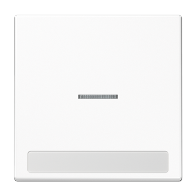 Клавиша для  выключателя с окошком для подсветки и полем для надписи; белая, LS990NAKO5WW