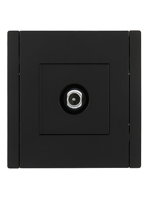 FORTE&PIANO Роз. TV проходная FP129 чер. IEK, FP-A10-P-K02