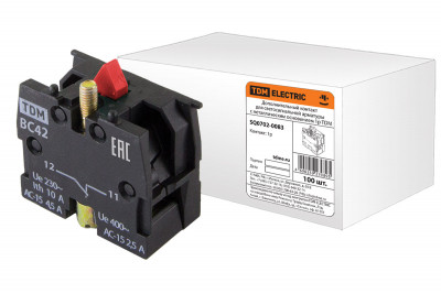 Доп. контакт для светосигн. арм. c мет. основанием 1р TDM Electric, SQ0702-0083