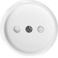 Donel D16 глянцевый белый Накладка для розетки без заземления, со шторками 16A 250 В~, DO21603