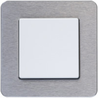 Berker Выключатель 1-клавишный, белый/нержавеющая сталь, серия Q.7