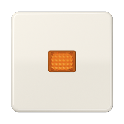 Клавиша с оранжевым окошком для выключателя с подсветкой; слоновая кость, CD590KOBF