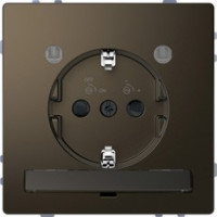 D-Life Розетка 2К+З 16 А, 250 В~, с LED-модулем, мокко