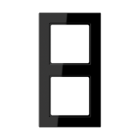 Рамка для вертикальной и горизонтальной установки, 2 поста; дюропласт; черный; A CREATION, AC582SW