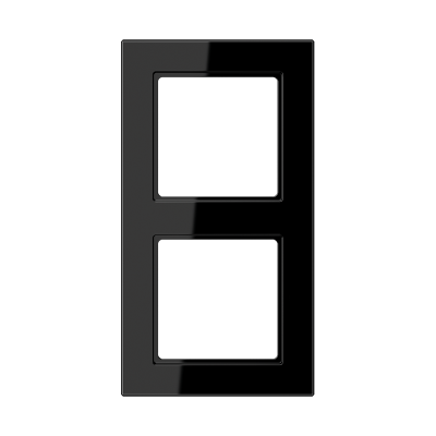 Рамка для вертикальной и горизонтальной установки, 2 поста; дюропласт; черный; A CREATION, AC582SW