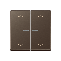 Клавиша для KNX кнопки, 2 группы, с окошком, символы стрелки; дюропласт; мокка, A102KO5PMO