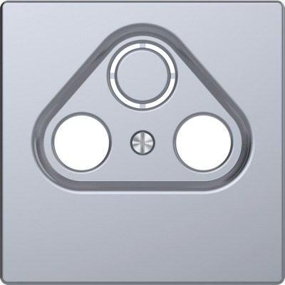 MTN4123-6036 - Merten D-Life ЦЕНТРАЛЬНАЯ НАКЛАДКА TV розетки, 2/3 отверстий, НЕРЖ. СТАЛЬ, Schneider Electric